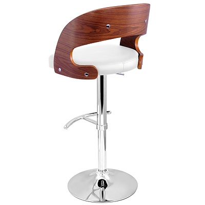 Artiss Wooden Gas Lift  Bar Stools - White