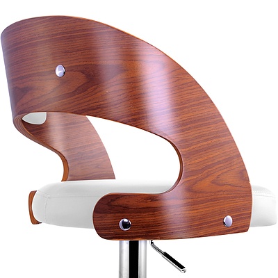 Artiss Wooden Gas Lift  Bar Stools - White