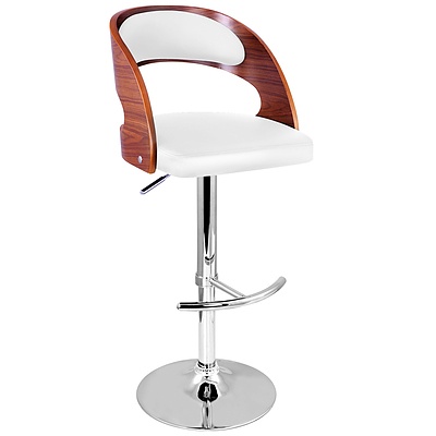 Artiss Wooden Gas Lift  Bar Stools - White