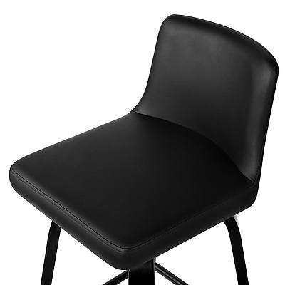 Set of 2 Walnut Wooden Bar Stool - Black and Walnut - Brand New - Free Shipping