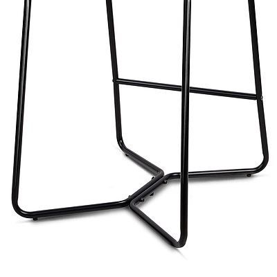 Set of 2 Bonded Leather Barstool - Black - Free Shipping