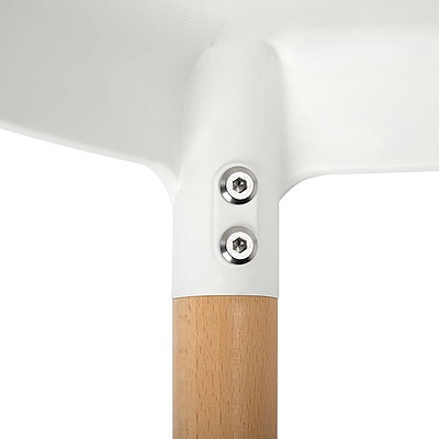 Set of 4 Wooden Stackable Dining Chairs - White - Free Shipping