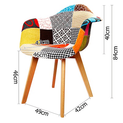 Set of 2 Replica Eames Armchairs Fabric - Brand New - Free Shipping