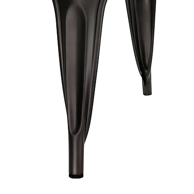 Set of 4 Metal Bar Stools - Gunmetal