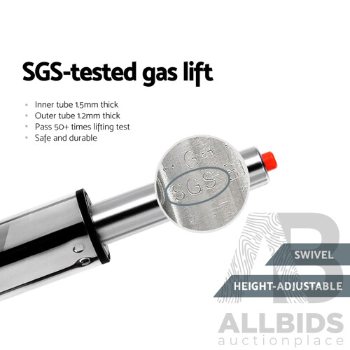 Set of 2 PU Leather Swivel Backless Bar Stool - White - Free Shipping - Brand New - Free Shipping