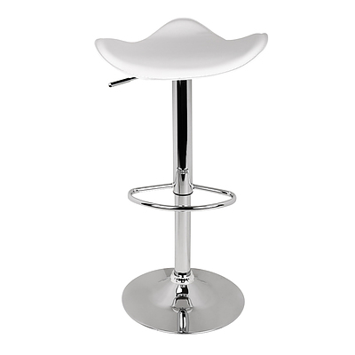 Set of 2 PU Leather Swivel Backless Bar Stool - White - Free Shipping - Brand New - Free Shipping