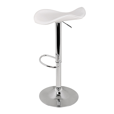 Set of 2 PU Leather Swivel Backless Bar Stool - White - Free Shipping - Brand New - Free Shipping