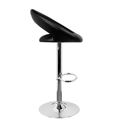 Set of 2 PU Leather Bar Stool - Black - Brand New - Free Shipping