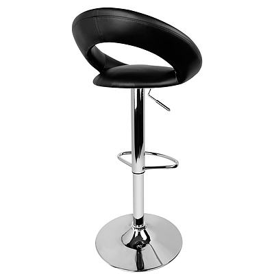 Set of 2 PU Leather Bar Stool - Black - Brand New - Free Shipping