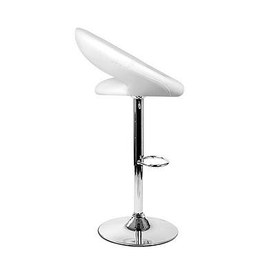 Set of 2 PU Leather Bar Stool - White - Brand New - Free Shipping