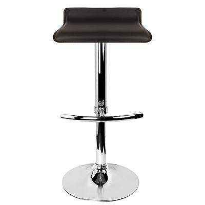 Set of 2 PVC Leather Kitchen Bar Stool Chocolate - Brand New - Free Shipping