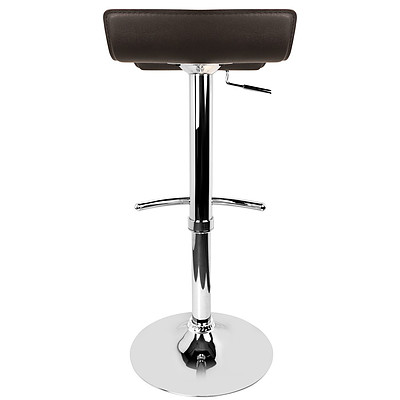 Set of 2 PVC Leather Kitchen Bar Stool Chocolate - Brand New - Free Shipping