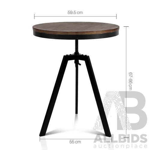 Elm Wood Round Dining Table - Dark Brown - Brand New - Free Shipping