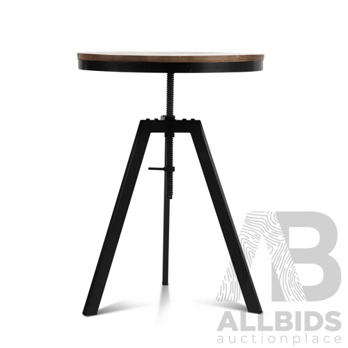 Elm Wood Round Dining Table - Dark Brown - Brand New - Free Shipping