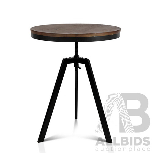 Elm Wood Round Dining Table - Dark Brown - Brand New - Free Shipping