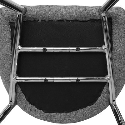 Set of 2 Fabric Bar Stool - Grey - Free Shipping