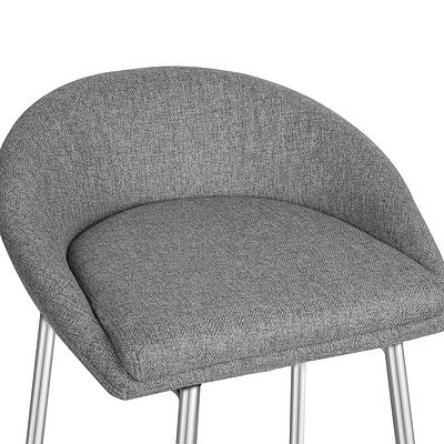 Set of 2 Fabric Bar Stool - Grey - Free Shipping