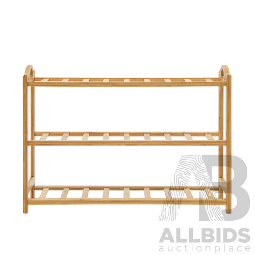 3 Tiers Bamboo Shoe Rack Storage Organiser Wooden Shelf Stand Shelves - Brand New - Free Shipping