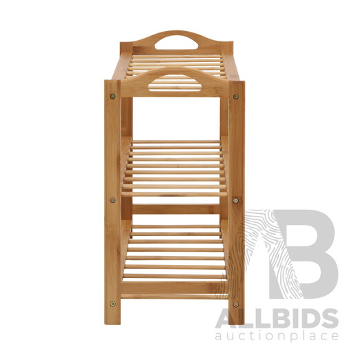 3 Tiers Bamboo Shoe Rack Storage Organiser Wooden Shelf Stand Shelves - Brand New - Free Shipping