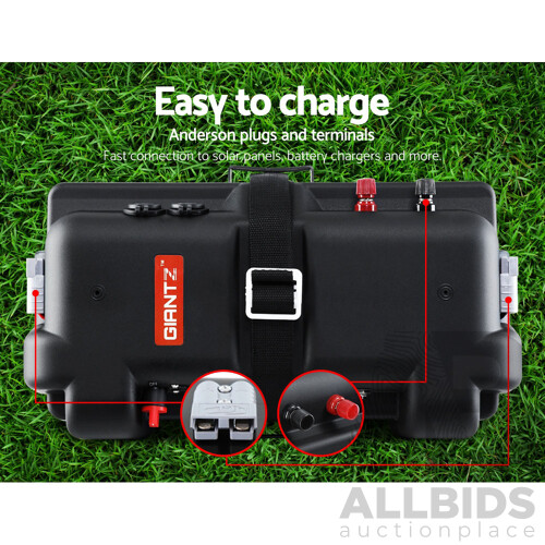 Battery Box 12V Camping Portable Deep Cycle AGM Universal Large USB Cig - Brand New - Free Shipping