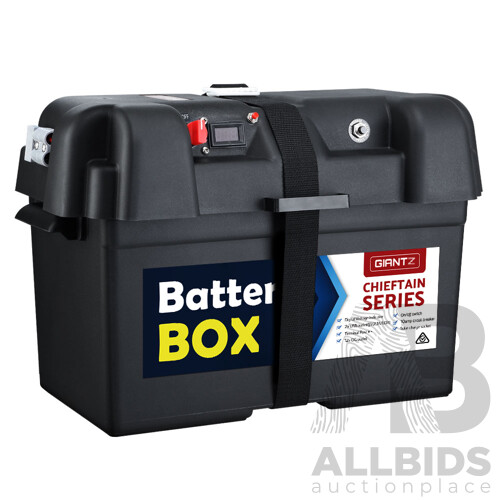 Battery Box 12V Camping Portable Deep Cycle AGM Universal Large USB Cig - Brand New - Free Shipping