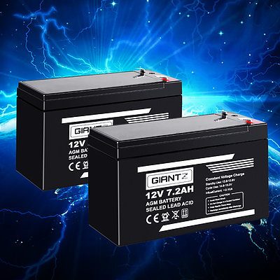 2X 12V 7.2Ah SLA Battery AGM Rechargeable Sealed Lead Acid Batteries