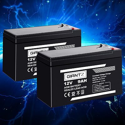 2X 12V 9Ah SLA Battery AGM Rechargeable Sealed Lead Acid Batteries
