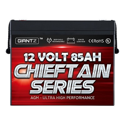 85Ah Deep Cycle Battery 12V AGM Marine Sealed Power Portable Box Solar