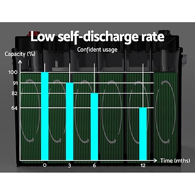 85Ah Deep Cycle Battery 12V AGM Marine Sealed Power Portable Box Solar