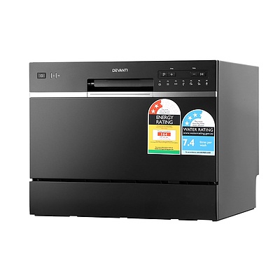 Benchtop Dishwasher 6 Place Setting Counter Bench Top Dish Washer Black - Brand New - Free Shipping