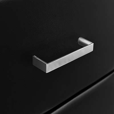 PU Leather Bedside Table 2 Drawers Black - Brand New - Free Shipping