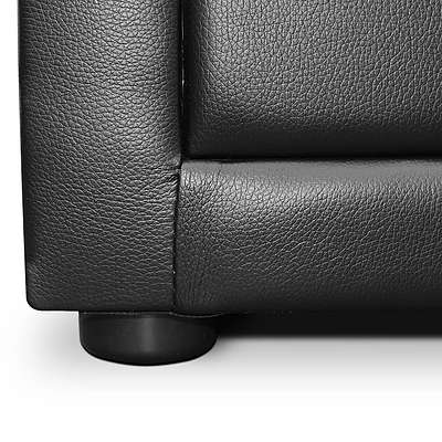 PU Leather Bedside Table 2 Drawers Black - Brand New - Free Shipping