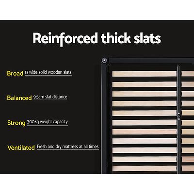 Anna Bed Frame Fabric - Charcoal Double - Brand New - Free Shipping