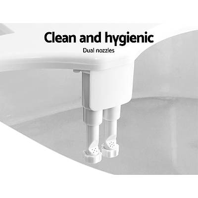 Non Electric Toilet Bidet Seat Hygiene Dual Nozzles Spray Wash Bathroom - Brand New - Free Shipping
