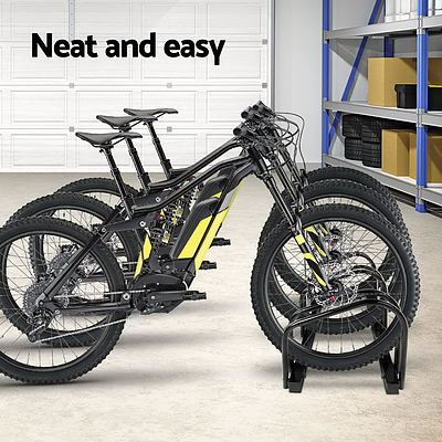 Portable Bike 3 Parking Rack Bicycle Instant Storage Stand - Black - Brand New - Free Shipping