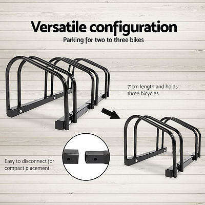 Portable Bike 3 Parking Rack Bicycle Instant Storage Stand - Black - Brand New - Free Shipping