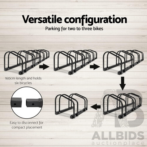 Portable Bike 6 Parking Rack Bicycle Instant Storage Stand - Black - Brand New - Free Shipping