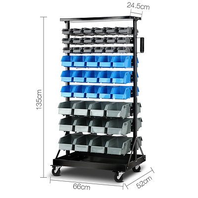 90 Bins Storage Rack Warehouse Garage Shelving - Free Shipping