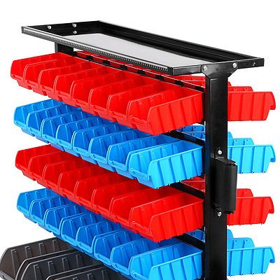 74 Bin Dual-Sided Storage Shelving Rack Organiser - Free Shipping
