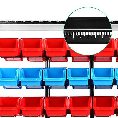 74 Bin Dual-Sided Storage Shelving Rack Organiser - Free Shipping