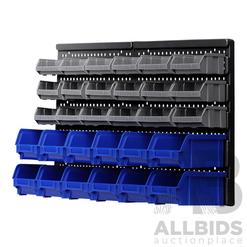 30 Bin Wall Mounted Rack Storage Organiser - Brand New - Free Shipping