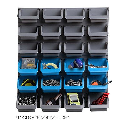 44 Bin Wall Mounted Rack Storage Organiser - Free Shipping