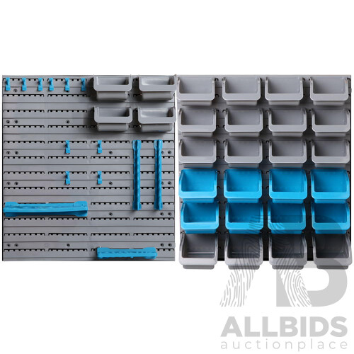 44 Bin Wall Mounted Rack Storage Organiser - Free Shipping