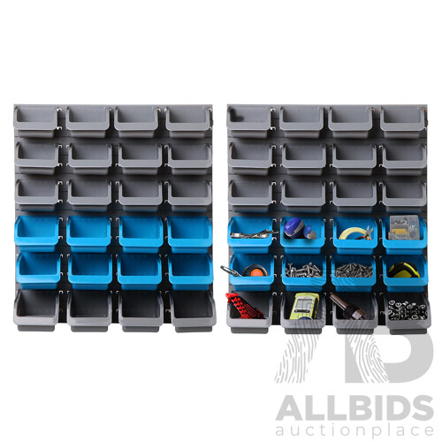 48 Bin Wall Mounted Rack Storage Organiser - Brand New - Free Shipping