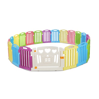 Cuddly Baby 21-Panel Plastic Baby Playpen Interactive Kids Toddler