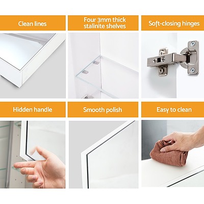 900 x 720mm Bathroom Vanity Mirror With Cabinet - Free Shipping