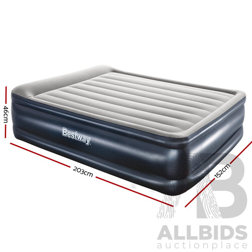 Queen Air Bed Inflatable Mattress Sleeping Mat Battery Built-in Pump - Brand New - Free Shipping