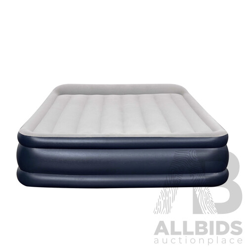 Queen Air Bed Inflatable Mattress Sleeping Mat Battery Built-in Pump - Brand New - Free Shipping