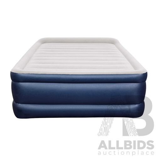 Queen Air Bed Inflatable Mattress Sleeping Mat Battery Built-in Pump