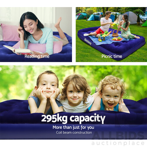 Double Size Inflatable Air Mattress - Navy - Brand New - Free Shipping